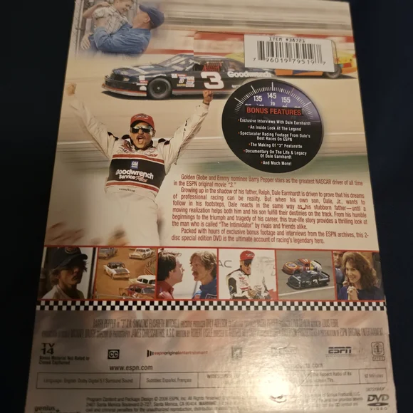 ESPN "3" Dale Earnhardt Movie DVD - Orange Cover - Picture 4 of 5